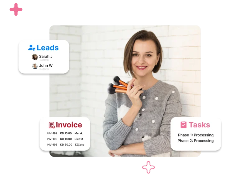 Salon CRM client profile and visit history dashboard